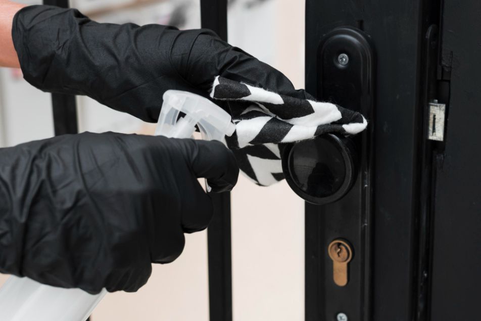 Residential locksmith installing and repairing home locks in Charlotte NC