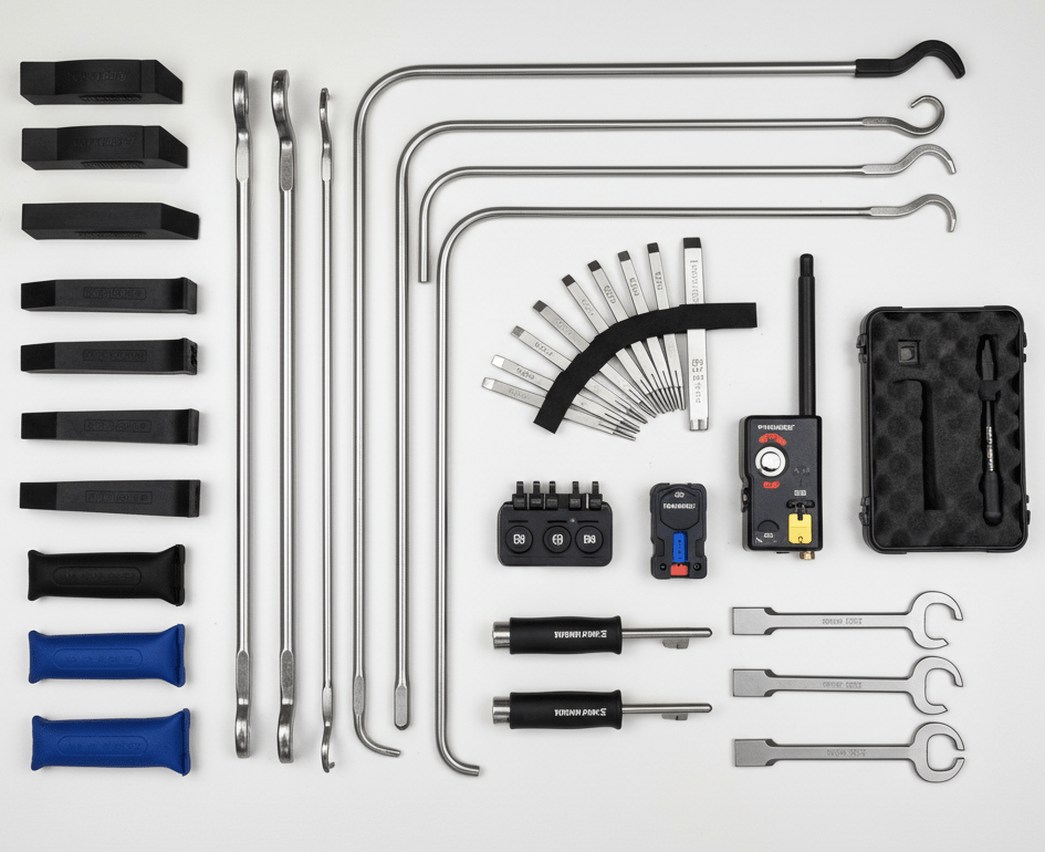 Locksmith tools for lock repair and key cutting in Charlotte, including emergency locksmith equipment and accessories.