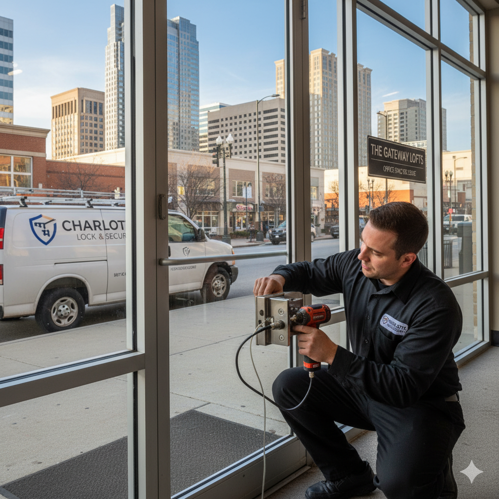Commercial locksmith installation Charlotte NC